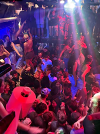 a crowd of people at a nightclub